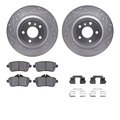 Dynamic Friction Co 7312-63131, Rotors-Drilled, Slotted-SLV w/3000 Series Ceramic Brake Pads incl. Hardware, Zinc Coat 7312-63131